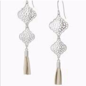 Stella & Dot fashion Earrings Plait Drop Chandelier Lace Tassels Statement New